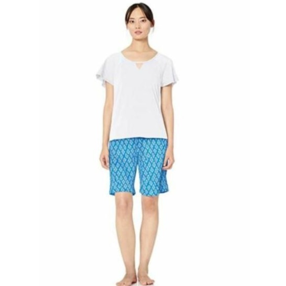 Karen Neuburger Womens Pajama Lounge Top Short Sleeve T-Shirt Pj